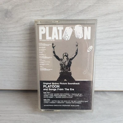 Platoon Movie Soundtrack Cassette Tape 1986 *TESTED* - Image 1 of 4