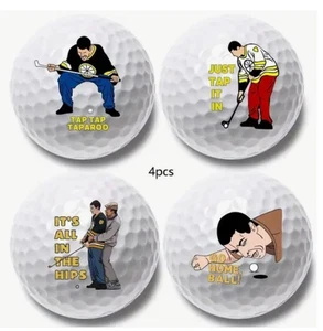 Set di 4 palline da golf HAPPY GILMORE - regalo papà golfista - Foto 1 di 1