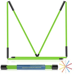 Golf Alignment Sticks 2 Pack 48″Collapsible Practice Rods for Aiming/Putting ... - Picture 1 of 7