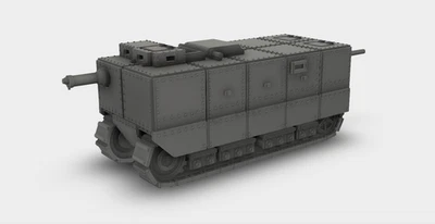 Rybinsk Tank Tank Prototype USSR WW1 Kit 3D Printed 1:87 - 1:35 - Image 1 of 4