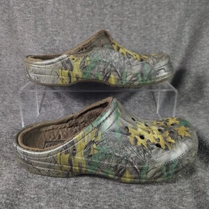 Crocs Camo Mens 11 Faux Fur Lined Slip-on Loafers Real Tree Dual Comfort - Picture 1 of 10