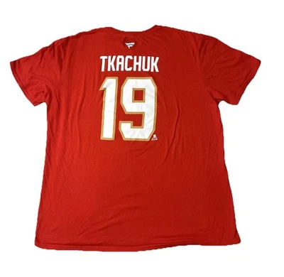 Florida Panthers Matthew Tkachuk Jersey T-Shirt Men's XL Red Fanatics NHL #19 - Image 1 of 4