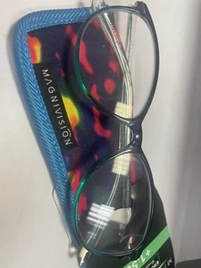 Magnivision/Foster Grant Cats Eye Style Womens Reading Glasses&Case RRP £15.50 - Picture 1 of 5