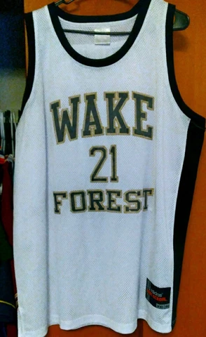 Authentic Tim Duncan Adidas True School Wake Forest Basketball Jersey Mens 2xl Cover