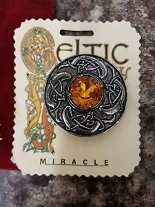 Miracle Large Serpent Brooch/Pendant Glass Cairngorm Card & Pouch Mint Condition - Picture 1 of 9