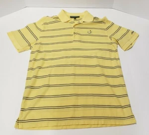Masters Collection Men’s Medium Pima Cotton Golf Polo Yellow Stripes C - Picture 1 of 3