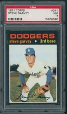 1971 Topps #341 Steve Garvey Los Angeles Dodgers RC Rookie PSA 7 NM B1