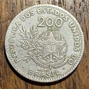 PIECE OF 200 REIS DU BRESIL 1901 (1107) HARD TO FIND - Picture 1 of 2