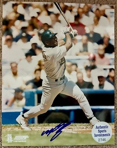 MIGUEL TEJADA SIGNED OAKLAND A'S MONEYBALL 8x10 PHOTO  ~ASI COA - Picture 1 of 2