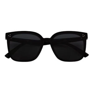 MIA - Polarized Womens Oversize 3 Pin Cat Eye Sunglasses Gloss Black Smoke - Picture 1 of 10