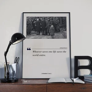 Schindlers Liste Filmplakat Druck, Filmzitat - ungerahmt - Bild 1 von 3