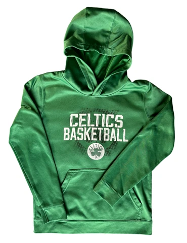 BOSTON CELTICS Hoodie Sweatshirt NBA Basketball Size Youth Medium 10/12 Green Cover