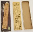 Vintage 1974 E.S. Lowe / Milton Bradley Cribbage Board Two Player Natural Wood
