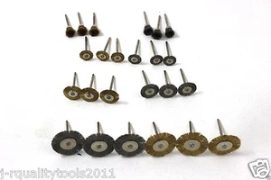 BRASS & STAINLESS ASSORTED WIRE WHEEL BRUSH KIT FITS DREMEL TOOL USA WHOLESALER - Picture 1 of 1