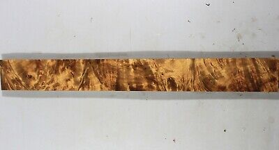 ZS090 Inlay Wood Worm-hole Golden Camphor Burl Box Making Marquetry Veneer • 19.92€