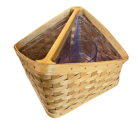 Longaberger Lazy Susan Spin Organizer Basket with Plastic Inserts 2006 Cover