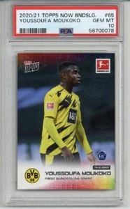 2020-21 TOPPS NOW BUNDESLIGA FIRST BUNDESLIGA START #65 YOUSSOUFA MOUKOKO PSA 10 - Picture 1 of 2