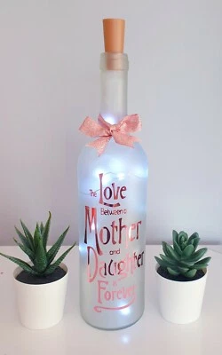 BEAUTIFUL BOTTLES SHOP Light Up Bottle Mother or Daughter Beautiful Gift 20 LED Lights with Batteries