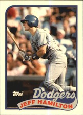 1989 Topps Tiffany Los Angeles Dodgers Baseball Card #736 Jeff Hamilton