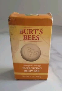 BURTS BEES MANGO & ORANGE ENERGIZING BODY BAR 5 Oz Damaged Box New - Picture 1 of 6
