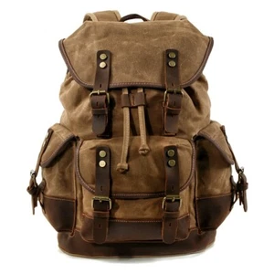 Motorrad Rucksack / Motorradtasche Canvas Craftride Vintage RG8 20 Liter braun - Bild 1 von 5