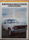 Zastava 1300 ZLX Special 5-drzwiowa ulotka hatchback / broszura ok. 1981 - Yugo