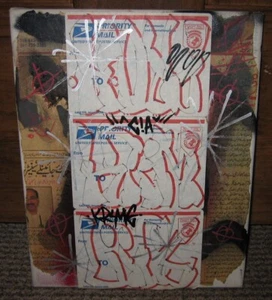 KRIM LENZ ~ UNTERIRDISCHER GRAFFITI-STIL KUNST AUF 10"" x 8"" LEINWAND ~ DIGITALCXRCUS * 5 - Bild 1 von 4