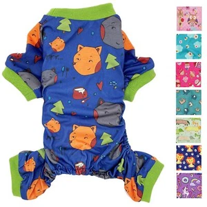 Cute Dog Pajamas Jumpsuit COTTON Blend Soft Pet Clothes for Small and Medium Pet - Picture 1 of 13