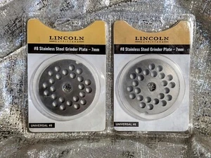 #8 Stainless Grinder 7mm Plates (Set Of 2) Medium / Course (Lincoln) UNIVERSAL - Picture 1 of 2