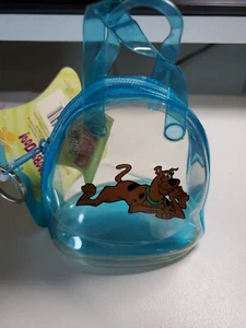 SCOOBY DOO Key Chain Zipper Coin Purse 2003 NEW blue - Picture 1 of 8