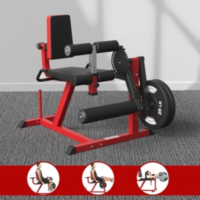 SPART Plate Loaded Leg Exercise Bench for Thigh in Home Gym, Weight Machine, Red - Image 1 of 4