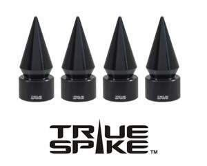 4 TRUE SPIKE BLACK SPIKED TPMS WHEEL AIR VALVE STEM COVER CAP FOR TOYOTA TACOMA