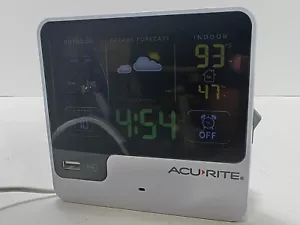 AcuRite My Backyard Weather Forecaster _ No Wireless Sensor Alarm Clock 13043HD - Picture 1 of 8