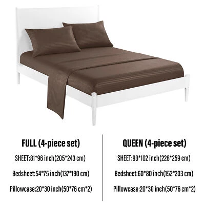 Кофейно-зеленый комплект простыней для кровати отель роскошь ультрамягкие карманные простыни из микрофибры - Изображение 1 из 4