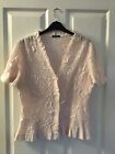 Top / Blouse in pale pink, size "L", press stood close see picture, never worn