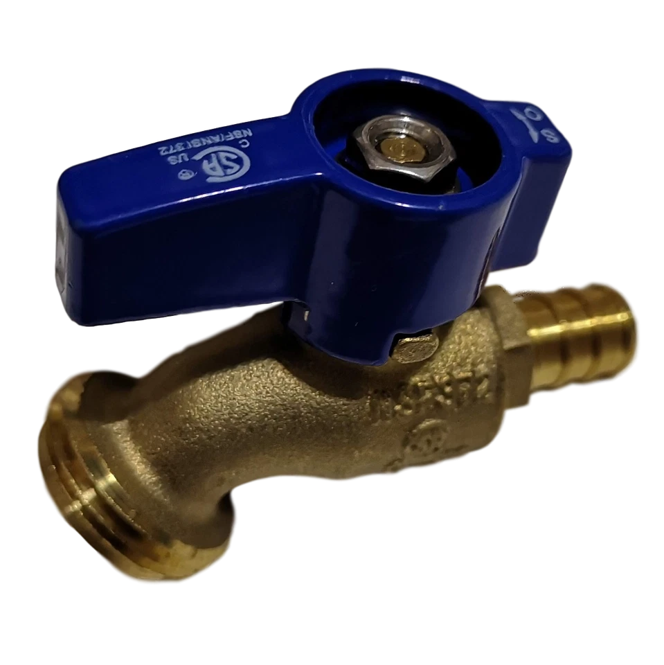 100 Pcs XFITTING 1/2" Pex B Hose Bibb No kink, 1/2" Pex Sillcock, Garden Valve - Image 1 of 4