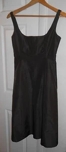 J. Crew Whitney brown silk faille scoopneck fit-n-flare dress size 2 worn twice! - Picture 1 of 7