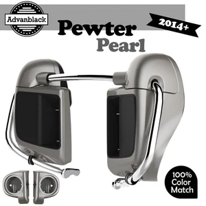 Advanblack Pewter Pearl Lower Vented Fairing For 14+ Harley Davidson Touring - Picture 1 of 13