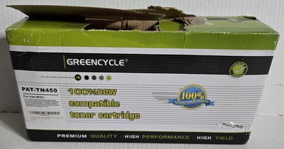 Cartucho de tóner negro GREENCYCLE TN450 PAT-TN450 DR420, NUEVO caja dañada Foto 1 de 4
