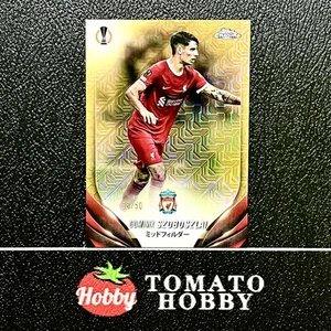 TOPPS CHROME UEFA JAPANESE 2023-24 DOMINIK SZOBOSZLAI /50 GOLD MOJO REFRACTOR - Picture 1 of 2