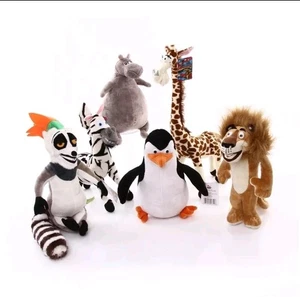 Madagascar 6pcs Plush Bundle Sale 25cm Complete Set! Brand New - Picture 1 of 2