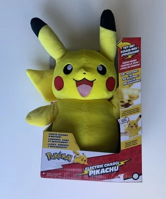 Juguete de peluche parlante Pokémon carga eléctrica Pikachu 10" con luces sonido Foto 1 de 3