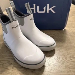 HUK ROGUE WAVE BOAT BOOTS White Size 7 - Picture 1 of 6