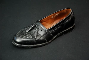 Allen Edmonds Cody Black Leather Shoes 9.5 D AE Loafers Tassel Kiltie 6925SS - Picture 1 of 6