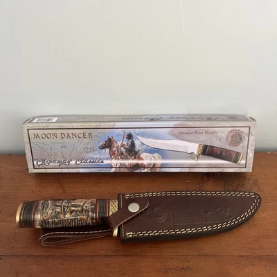 Frost Cutlery Moon Fixed Knife 6.5" Stainless Steel Blade Bone/Pakkawood Handle - Image 1 of 4