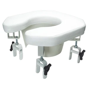 Lumex Raised Toilet Seat Riser, Padded & Cushioned, Fully-Adjustable Height - Picture 1 of 4