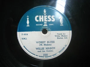 Willie Mabon Worry Blues / I Don't Know *Chess 1531 10" 78 rpm - Foto 1 di 4