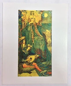 Pinturas impresas de libro vintage Howard Pyle 1975 The Fairy Morgana - Imagen 1 de 1