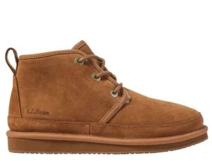 Women's L.L. Bean 516022 Wicked Good Three Eye Suede Fur Lined Booties Sz 10M - Picture 1 of 10