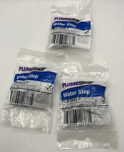 Lot Of 3 BrassCraft Plumbshop Water Stop Angle 1/2" Pex Crimp 3/8" OD PLB104X P - Picture 1 of 2